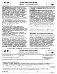 We offer detailed instructions for the correct federal income tax withholdings 2019 w 4 form printable. Irs Form W 4p Download Fillable Pdf Or Fill Online Withholding Certificate For Pension Or Annuity Payments 2020 Templateroller