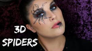 3d spiders on face halloween makeup