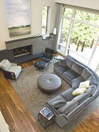 Silver Ottoman Livingroom Layout