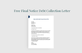 final notice debt collection letter in