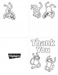 Coloring page printable digital download thank you card and free. Printable Thank You Cards Highlights