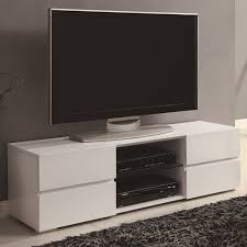 high gloss white tv stand with glass shelf