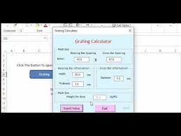 grating weight calculation you