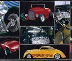hot rod collage wall border