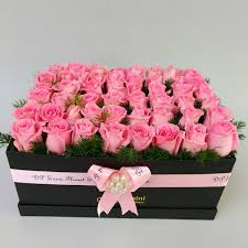 box of 50 pink roses dp saini florist