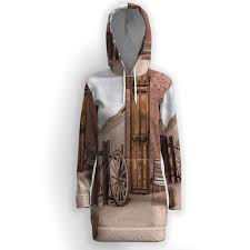 Amazon Com Long Hoodie With Dress Barn Wood Wagon Wheel