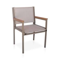 Cadeira De Alumínio Braços De Madeira