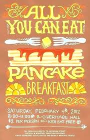 Free Pancake Breakfast Template Flyer Prayer Church Invitation