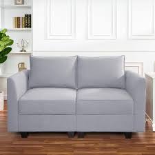 homestock modern loveseat sofa linen