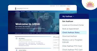 how to check aadhaar card status via