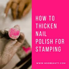 how to thicken nail polish for sting
