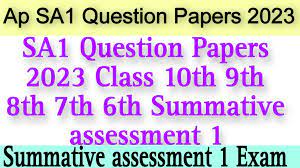 sa1 question papers 2023 cl 10th 9th