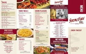 stonefire grill menu in west hills