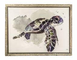 Multicolored Sea Turtle Canvas