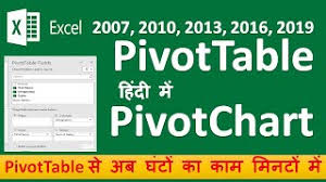 pivot table excel in hindi pivot