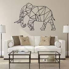 Metal Wall Decor Geometric Elephant