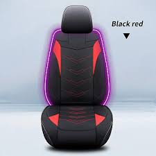 2 Front Car Seat Cover Pu Leather Led