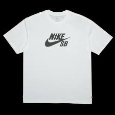 nike sb logo skate t shirt white black