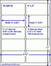 7 Avery 2 X 4 Label Template Time Table Chart