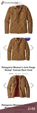 Patagonia Womens Iron Forge Hemp Canvas Barn Coat Patagonia