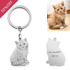 Shop the best selection of discount custom pet necklaces online. Personalized Pet Keyring Personalized Photo Keychain Engrave Photo Keepsake Cat And Dog Keyring Photo Pendant Pet Memorial Keyring