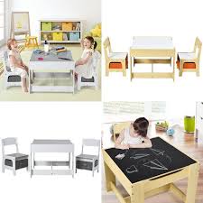 Elsa anna frozen kids children table chair storage durable playroom furniture. Costway Kids Table Chairs Set With Storage Boxes Blackboard Whiteboard Overstock 31000839