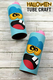 toilet paper roll zombie craft for kids