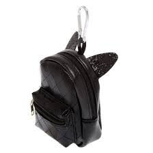 This backpack with cat ears will really steal every cat lover's eye! Cat Ears Mini Backpack Keychain Black Claire S