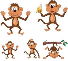 funny monkey vector free