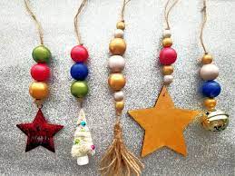 wood bead christmas ornaments