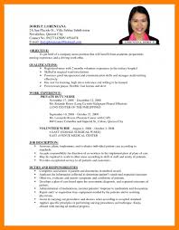 Resume Sample Format For Job Application Barraques Org