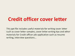 Credit Officer Cover Letter