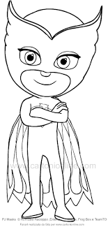 The series pj masks speaks about the lives of three children six years old: How To Draw Owlette How To Images Collection