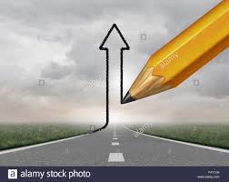 Successful Business Direction And Success Control Symbol As A Pencil