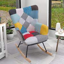 single sofa chair rocker w wooden legs