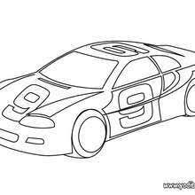 dibujos para colorear coche de carrera