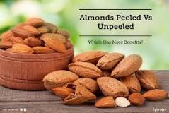 Why should we peel almonds before eating?