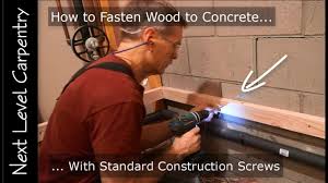 how to fasten wood to concrete with