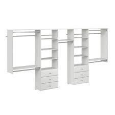 White Wood Deluxe Closet System Wh62