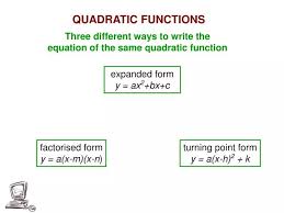 Ppt Expanded Form Y Ax 2 Bx C