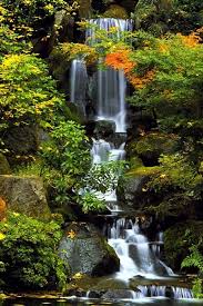 Waterfall Portland Japanese Garden