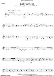 Gaga Bad Romance Sheet Music For Trumpet Solo Pdf