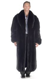 Mens Fur Coat Black Fox Madison