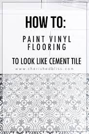 How To Paint Vinyl Floors Cement Tile