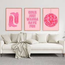 Print Pink Wall Art