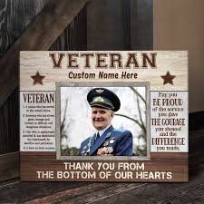 custom photo print gift for veteran