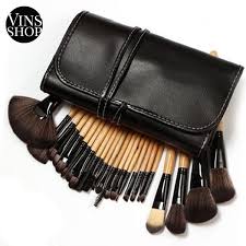 synthetic hair cosmetic wood brush
