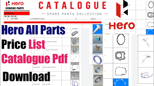 hero parts list catalogue pdf