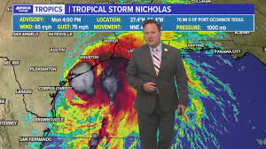 Tropical Storm Nicholas approaches ...