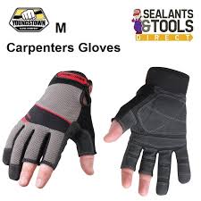Youngstown Carpenters Fingerless Work Gloves 03311080 M Medium